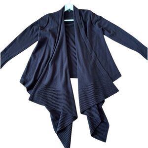 Lafayette 148 New York 100% Cashmere brown waterfall cardigan sweater M